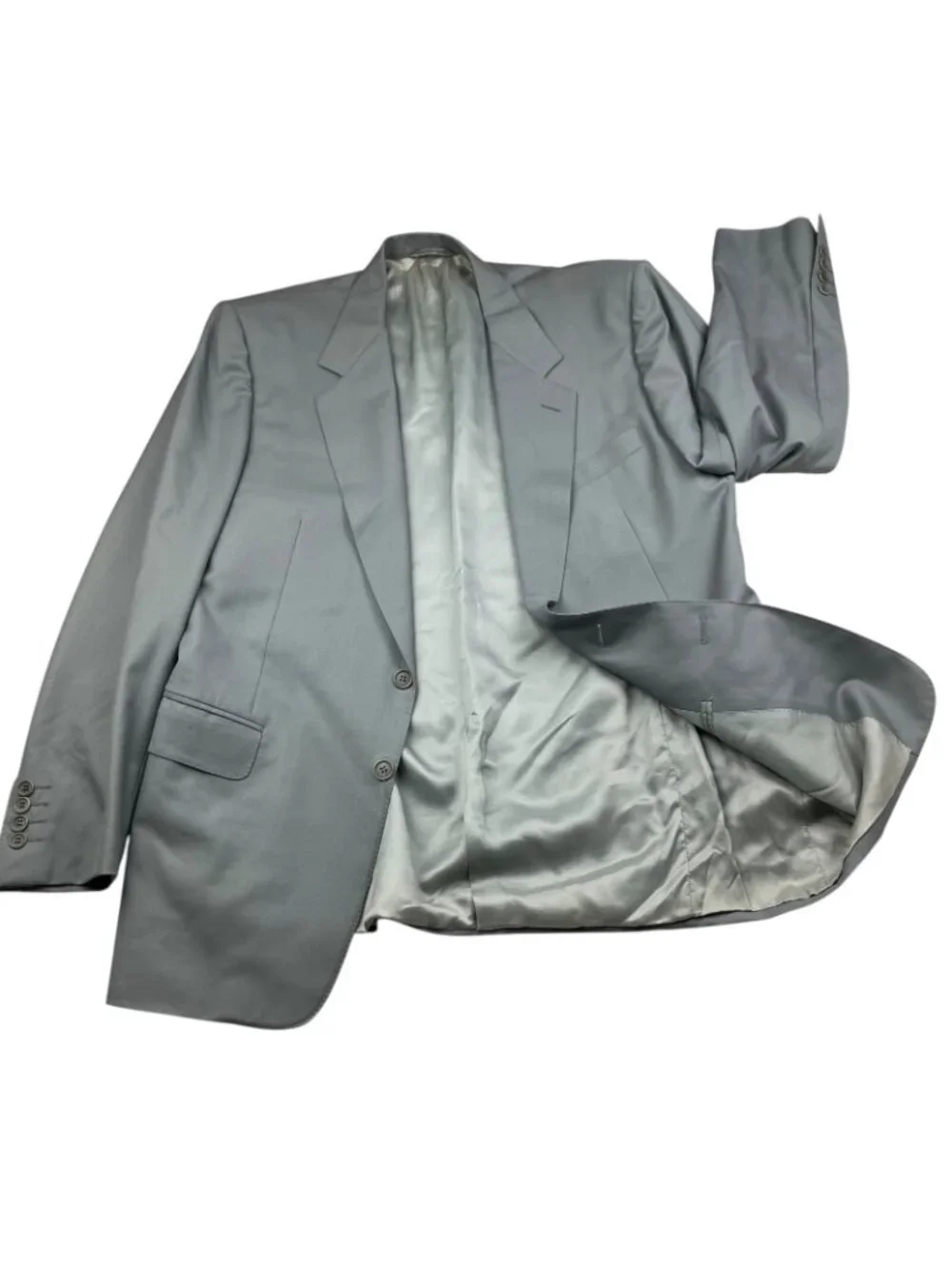 Canali Men's 100% Wool 2-Button Blazer Navy Sage Green • Italy • 40R US